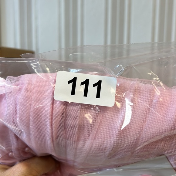 Amber Sky/ Pink Pleated Skirt/ size /L / embellished bottom / STUNNING - Picture 7 of 7